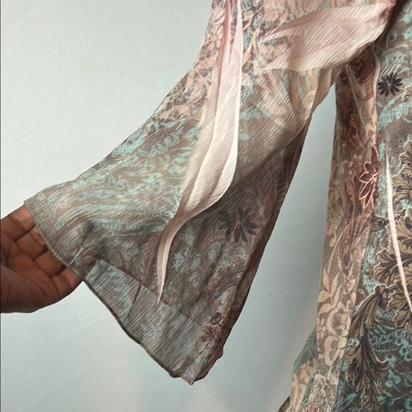 Chicos Women’s Top Shirt Tie Dye Embellished L3/4 Bell Sleeve Size 2(Large) - Picture 6 of 13